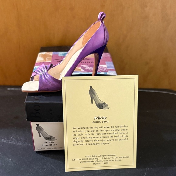 Just The Right Shoe Purple Open-Toe Heels - Picture 2 of 5